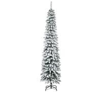 HOMCOM Árbol de Navidad Artificial 210 cm con Efecto Nevado con 490 Ramas Decoración Navideña para Interiores Verde Aosom España