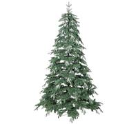 HOMCOM Árbol de Navidad Artificial 210 cm, Efecto Nieve, Soporte de Acero | Árbol de Navidad, Ramas Realistas, Base Plegable, Montaje Rápido, Decoración Navideña para Hogar, Fiesta