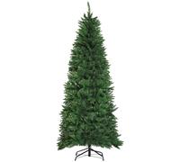 HOMCOM Árbol de Navidad Artificial grande estrecho Árbol con Soporte 210cm 865 Ramas Verde Aosom España