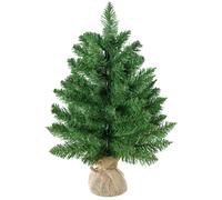 HOMCOM Árbol de Navidad Artificial Pequeño de 60 cm Altura con 70 Ramas Base de Tela Mini Árbol Navideño Realista para Interior Verde Aosom España