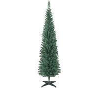 HOMCOM Árbol de Navidad Estrecho 180 cm con 321 Ramas Verde | Árbol de Navidad Artificial, Soporte Metálico, Fácil de Montar, Decoración para Interior, Hogar, Oficina