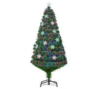 HomCom Árbol de Navidad Abeto 150 cm – Decoración incluida