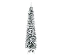 HomCom Árbol de Navidad artificial 210 cm – Efecto nevado, 490 ramas, para interiores, verde