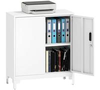 HOMCOM Armario Archivador Metálico con Cerradura 80x35x91 cm Blanco