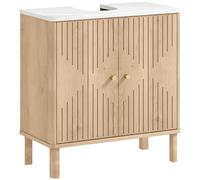 HOMCOM Armario bajo Lavabo de baño para Lavabo, Unidad de Lavabo de Roble