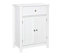 HOMCOM Armario de Baño con 1 Cajón y Armario con Estante Interior 60x30x80cm