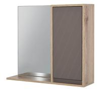 HOMCOM Armario de Baño con Espejo con Puerta y Estante Ajustable 57x14,2x49,2 cm