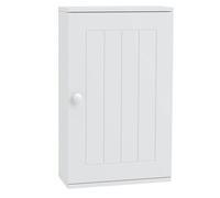 Homcom armario de baño de pared, mueble de baño colgar, puerta con cierre suave, estante ajustable, para cocina, lavadero, 30x14x50 cm, blanco 30 cm