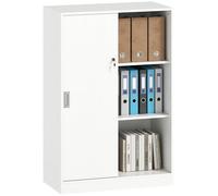HomCom Armario de oficina con 2 puertas correderas y 3 estantes 80x40x120 cm