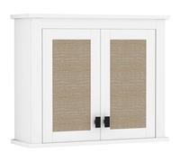 HOMCOM Armario de Pared para Baño Mueble Baño Suspendido 60 cm Blanco