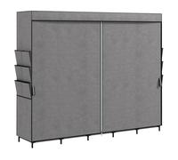 HOMCOM Armario de Tela con 5 Barras para Dormitorio 212x45x167 cm Gris