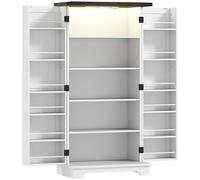 HOMCOM Armario Despensa Cocina Buffet Mueble de Cocina con Almacenamiento con 12 estantes, 60x40x120 cm, blanco Aosom España