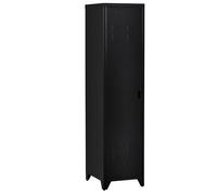 homcom Armario metálico de estilo industrial con una puerta, mueble multiusos para entrada y dormitorio, 43 x 50 x 180 cm, negro