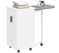 HOMCOM Armario plegable para tabla de planchar con 2 puertas, 99,5 x 43 x 83 cm, color blanco