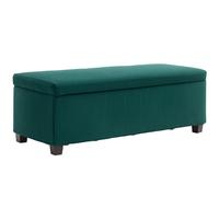 HOMCOM Banco de almacenamiento 84L, puf para sala de estar, almacenamiento al pie de la cama, reposapiés de terciopelo acanalado con tapa, salón