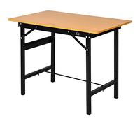 Homcom banco de trabajo plegable mesa de trabajo plegable con regla transportador carga 100 kg 100x60x75,5 cm natural y negro 75.5 cm