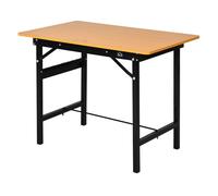 HOMCOM Banco de Trabajo Plegable 100 kg 100x60x75,5 cm Natural Negro