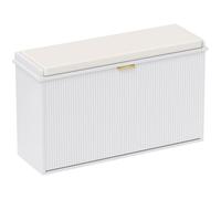 HOMCOM Banco Zapatos, Cojín acolch, Cajón abatible, 80x26x47,5cm, Blanco | Armario para zapatos, Soporta hasta 120 kg, Uso interior, Pasillo, Entrada, Porche