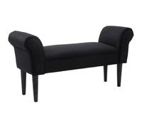 HOMCOM Banqueta Pie de Cama con Brazos Tapizada para Dormitorio Salón Recibidor Carga 130 kg 102x31x51 cm Negro Aosom España