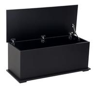 HOMCOM Baúl de Almacenaje 102L, Banco de Almacenaje, 100x40x40 cm, Negro | Banco Zapatero con Bisagra de Seguridad, Estilo Moderno, para Pasillo, Dormitorio, Recibidor, Salón