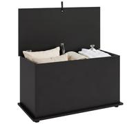 HOMCOM Baúl de Almacenaje 102L, Banco de Almacenaje, 80x40x45 cm, Negro