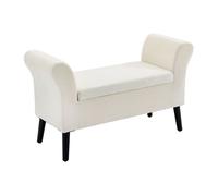 HOMCOM Baúl de Almacenaje para Dormitorio 111,5x41x65 cm Crema Crema