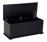 HOMCOM Baúl de Almacenamiento de Madera con Tapa 100x40x40 cm Negro