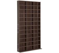 Homcom - Biblioteca estante estilo contemporáneo 33 compartimentos regulables en altura 1,02l X 0,24L X 1,95h M, madera, marrón, 102x24x195cm