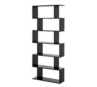 HOMCOM Biblioteca Estantería para Libros de 6 Niveles 80x23x192 cm Negro