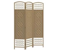 HOMCOM - Biombo de Madera, Separador de Habitaciones, Plegable, partición de separación, Dormitorio, casa Interior, Madera Natural, 3 Paneles 120 x 170 cm