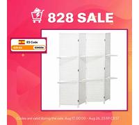 HomCom Biombo divisor de 4 paneles plegable 181x180 cm para dormitorio y salón Blanco