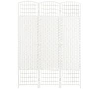 HomCom Biombo separador de ambientes 3 paneles plegable 120x170 cm para salón natural 60x32 cm