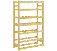 HOMCOM Botellero de Madera para 42 Botellas Botellero para Vino de 7 Niveles 63x25x102 cm Natural