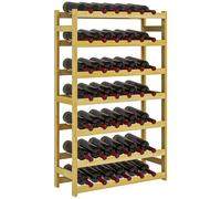 HOMCOM Botellero de Madera para 42 Botellas para Vino 63x25x102 cm Natural