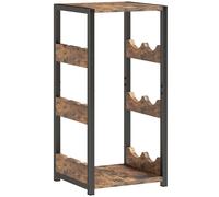 HOMCOM Botellero para 6 botellas, botellero con estantes ondulados, 22 x 24 x 49,2 cm, marrón rústico Aosom España