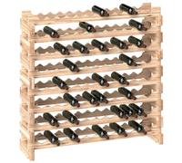 HOMCOM Botellero de Madera de 8 Niveles 96 Botellas Carga 100 kg para Cocina Bar 114x28x113,5 cm Madera Natural Amarillo claro