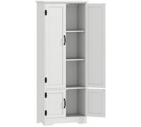 HOMCOM Buffet de cocina armario de cocina contemporáneo multi-almacenamiento 2 armarios 3 estantes MDF tableros de partículas blanco Aosom España