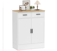 HOMCOM Buffet, mueble de almacenaje con 2 puertas, 2 cajones y estante regulable, estilo moderno, buffet para comedor, cocina y más