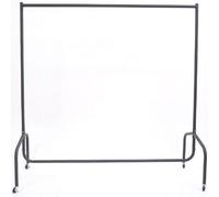 HOMCOM Burro para Ropa Perchero Burro para Ropa Metálico con Ruedas para Entrada Pasillo Dormitorio 180x60x170 cm Negro
