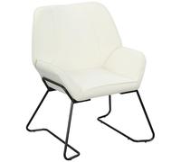 HOMCOM Butaca de Salón Moderna con Asiento Ancho de 46 cm Crema