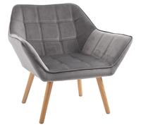 HOMCOM Butaca de Salón Moderna Tapizado en Terciopelo con Asiento Ancho Patas de Madera Sillón Relax para Sala de Estar verde