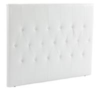 HOMCOM Cabecero de Cama 160 cm Cabezal de Cama Tapizado en PU 2 Formas de Uso Vertical o Montado a la Pared Cabecero para Dormitorio Blanco