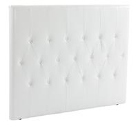 HOMCOM Cabecero de Cama 160 cm Tapizado en Lino 2 Formas de Uso Vertical o Montado a la Pared Cabecero Blanco