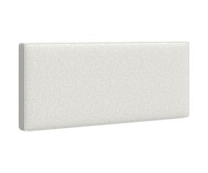 HOMCOM Cabecero de pared de lino, 140 x 60 cm, cabecero suspendido acolchado para dormitorio, crema