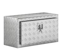 HOMCOM Caja de Herramientas Box Portaherramientas Aluminio 76x35.5x40.6cm Plateado Aosom España