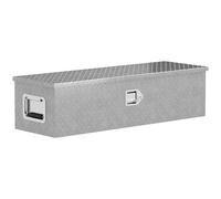 HOMCOM Caja de herramientas para remolque caja de almacenamiento de aluminio asas anchas y antideslizantes 99x33x25,5 cm plata Aosom España