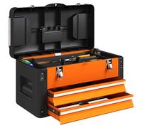 HOMCOM Caja de herramientas vacía con 6 cajones, color naranja