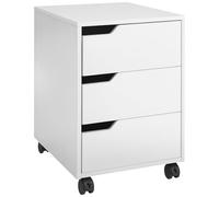 HOMCOM Cajonera de Oficina con Ruedas 40x50x57,5 cm Blanco