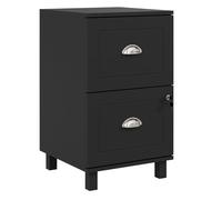 Homcom cajonera de oficina mueble archivador con 2 cajones cajonera para escritorio con cerraduras carpetas suspendidas para a4 y carta 40x41,5x67,5 cm negro 67.5 cm