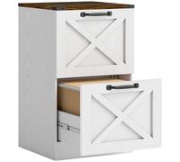HOMCOM Cajonera Escritorio con 2 Cajones Soporte para Impresora con Riel Colgante para A4 y Carta 40x40x71 cm Blanco
